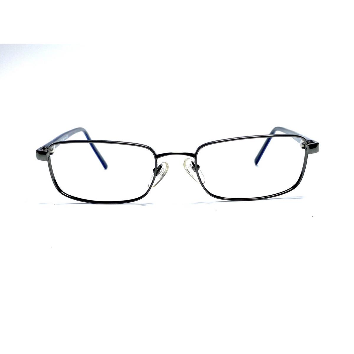 Prada Silver Rectangular Glasses Blue Temples Italy VPR60G 5AV-101 52 18 135