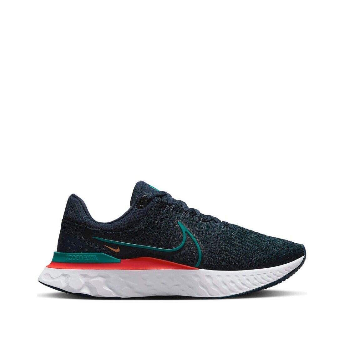 Nike DH5392-401 Men`s React Infinity Run Flyknit 3 in Obsidian/bright - Medium - Blue