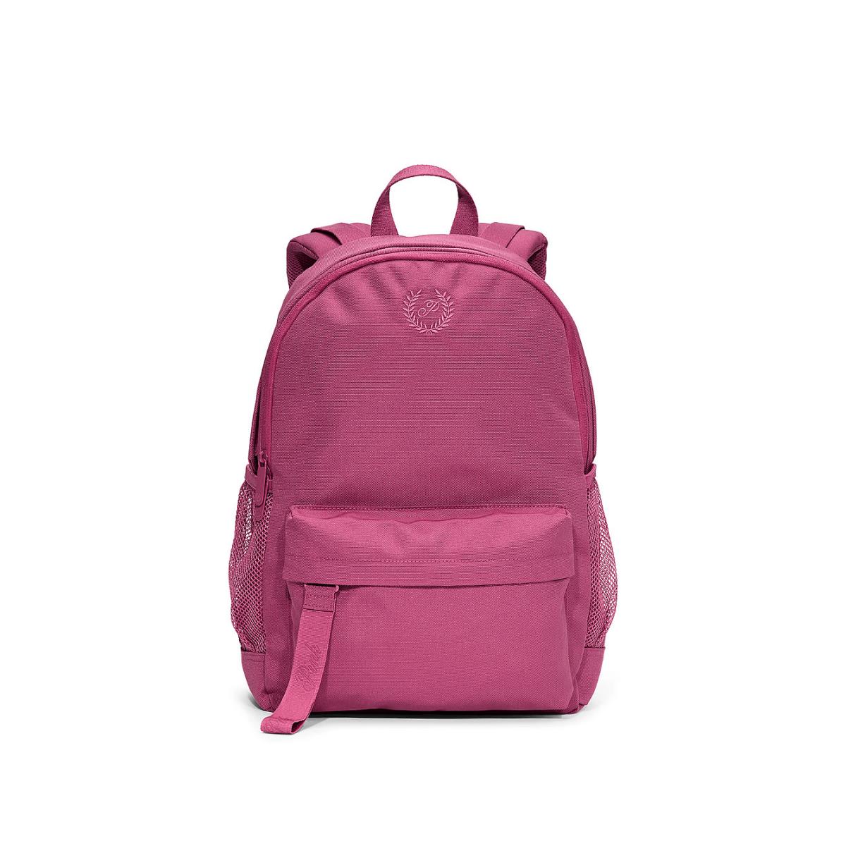 Victoria`s Secret Pink Quilted Puffer Ivy Classic Canvas Backpack 2024 Canvas Red Violet