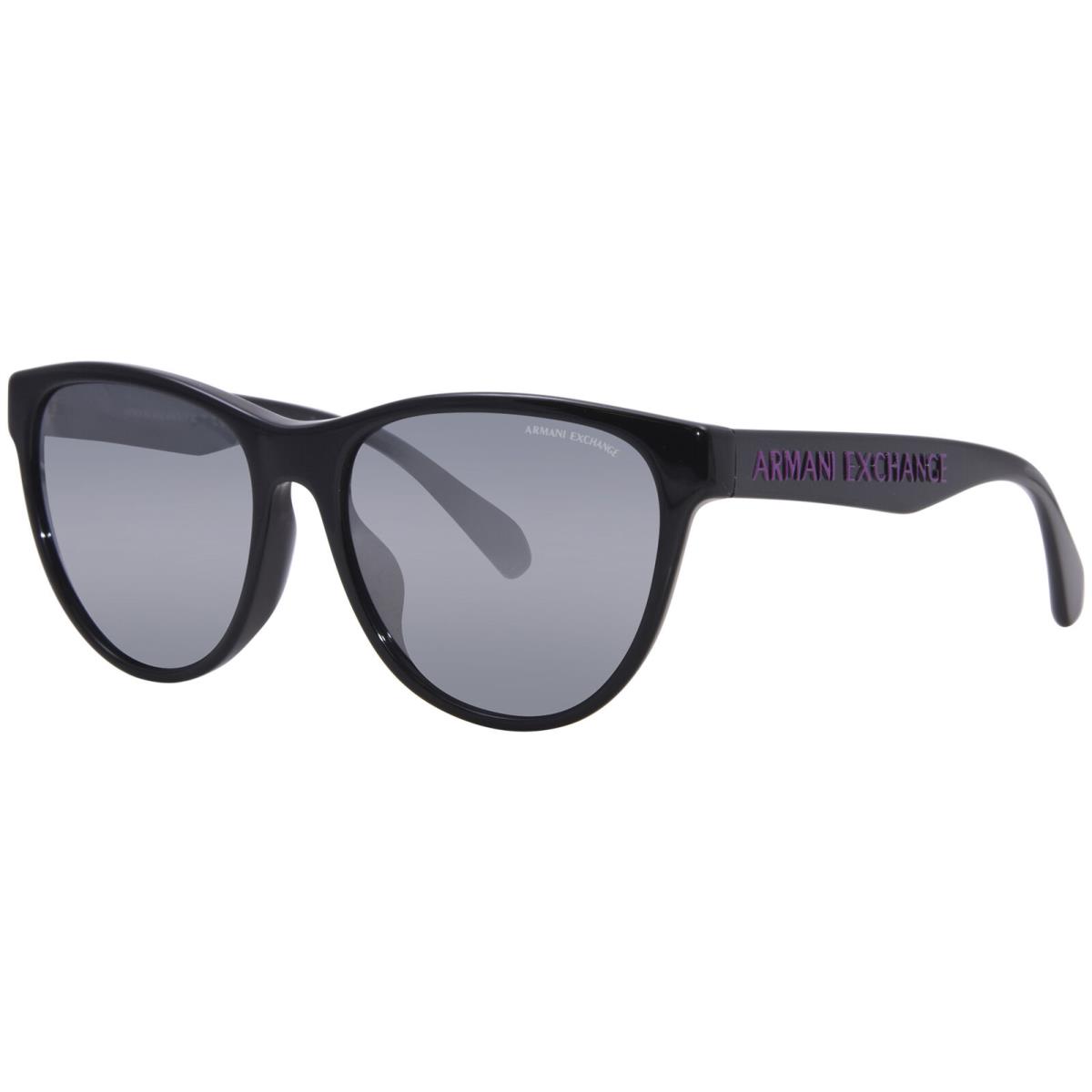 Armani Exchange AX4095SF 81586G Sunglasses Women`s Shiny Black/mirror Black 56mm