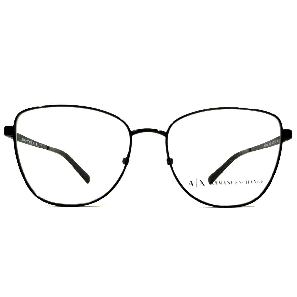 Armani Exchange Eyeglasses Frames AX1033 6000 Black Cat Eye Full Rim 53-16-140