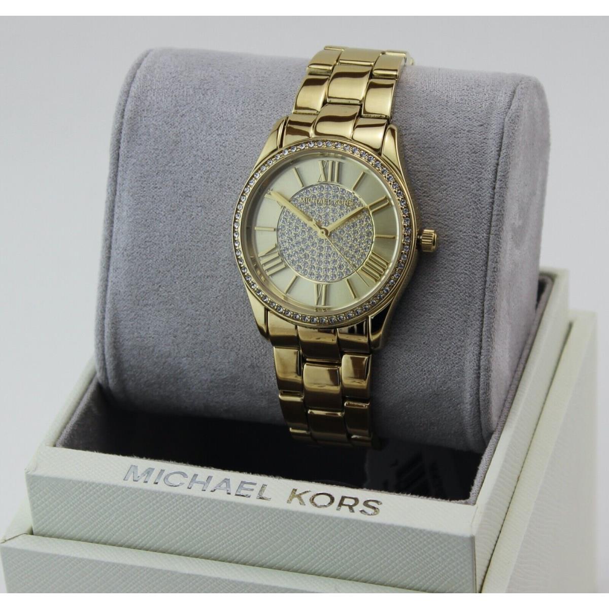 Michael Kors Heather Crystal Pave Gold Women`s MK7073 Watch
