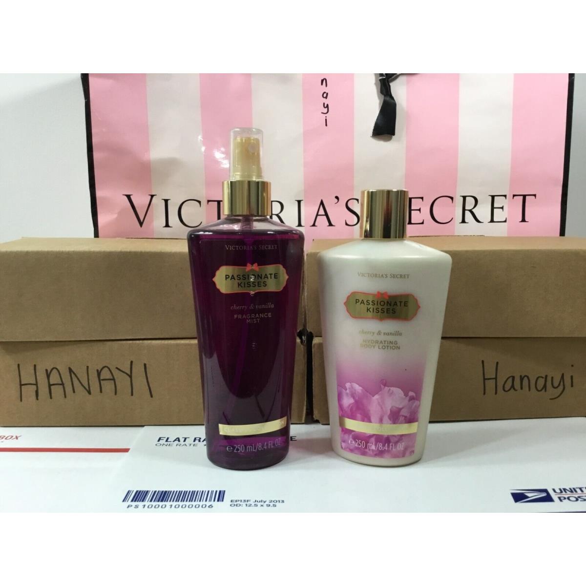 Victoria`s Secret Passionate Kisses - 1 Body Mist and 1 Body Lotion Set