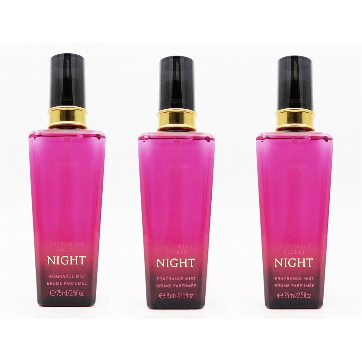 3 x Victoria s Secret Night Fragrance Body Mist 2.5 oz / 75 ml Spray Travel Rare