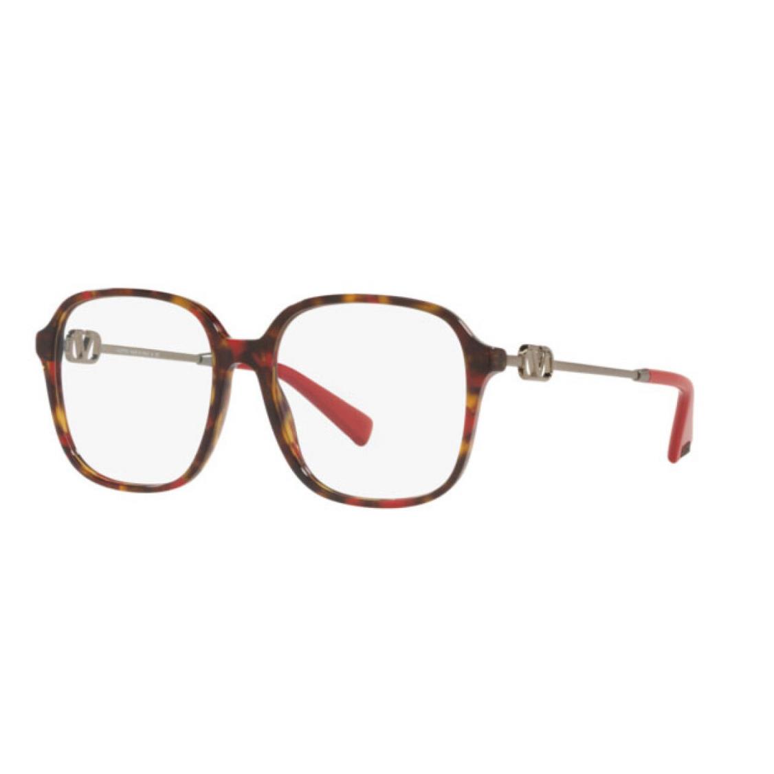 Valentino Eyeglasses VA 3067 - 5189 Red Havana Demo Lens 52mm