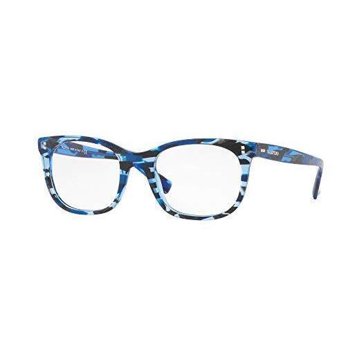 Valentino Eyeglasses VA 3010 - 5038 Blue Strippe Demo Lens 52mm