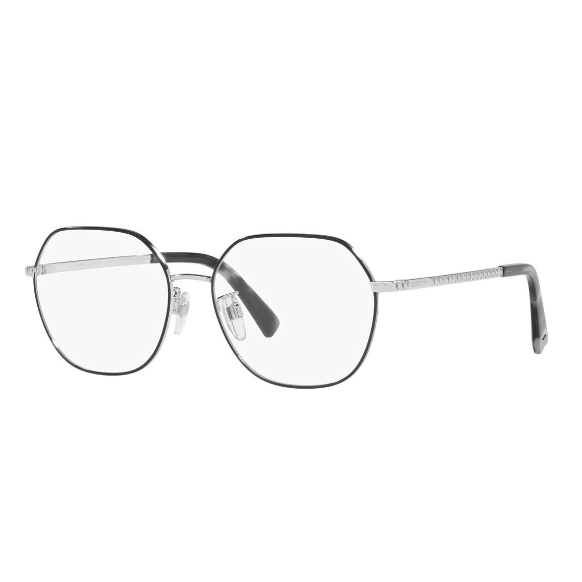 Valentino Eyeglasses VA 1026D-3007 Black Silver Demo Lens 55mm