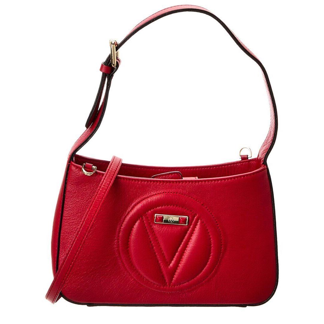 Valentino By Mario Valentino Kai Signature Leather Crossbody Women`s Red