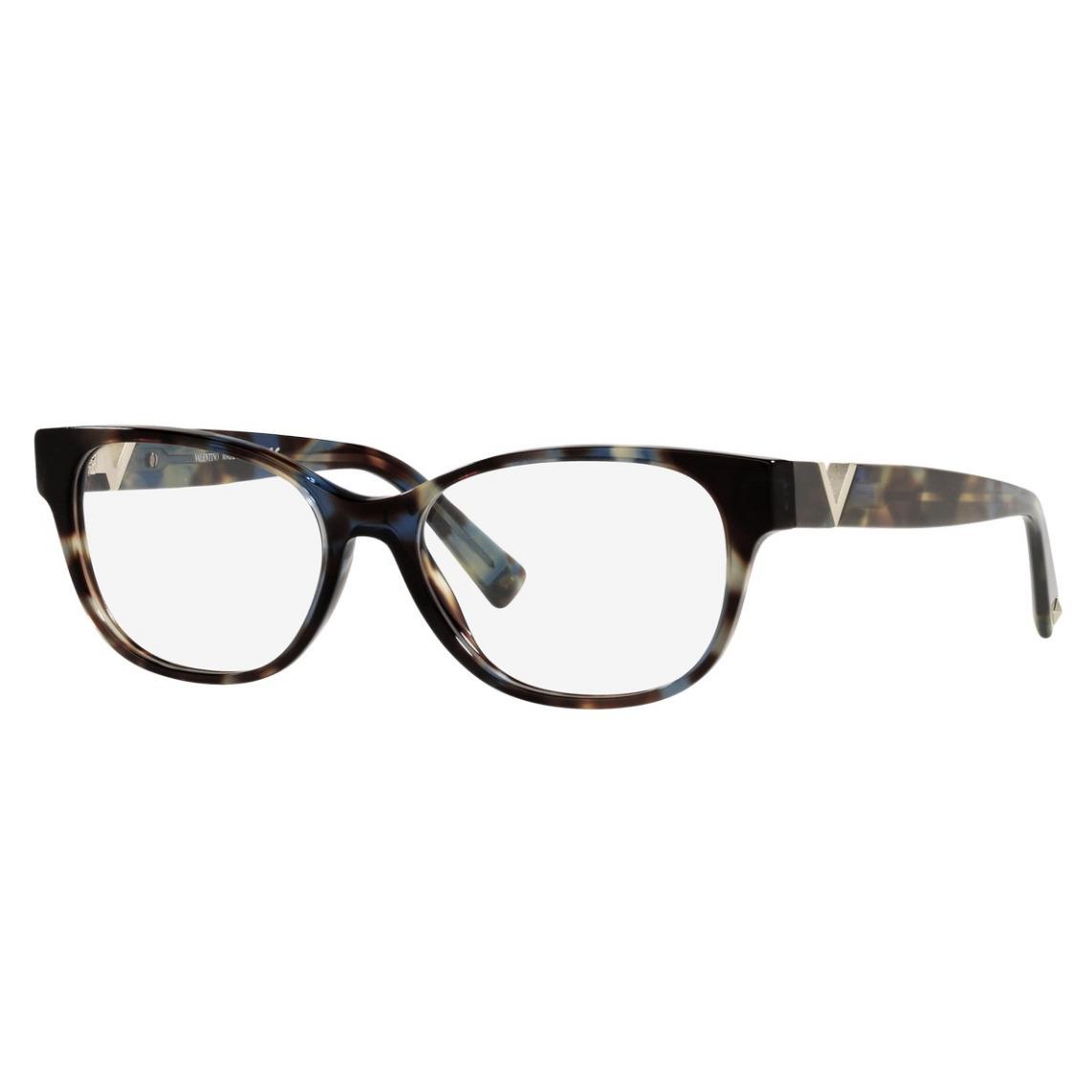 Valentino Eyeglasses VA 3063 - 5068 Havana Blue Demo Lens 54m