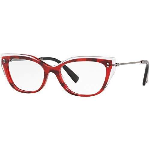 Valentino Eyeglasses VA 3035-5128 Havana/red W/demo Lens 52mm