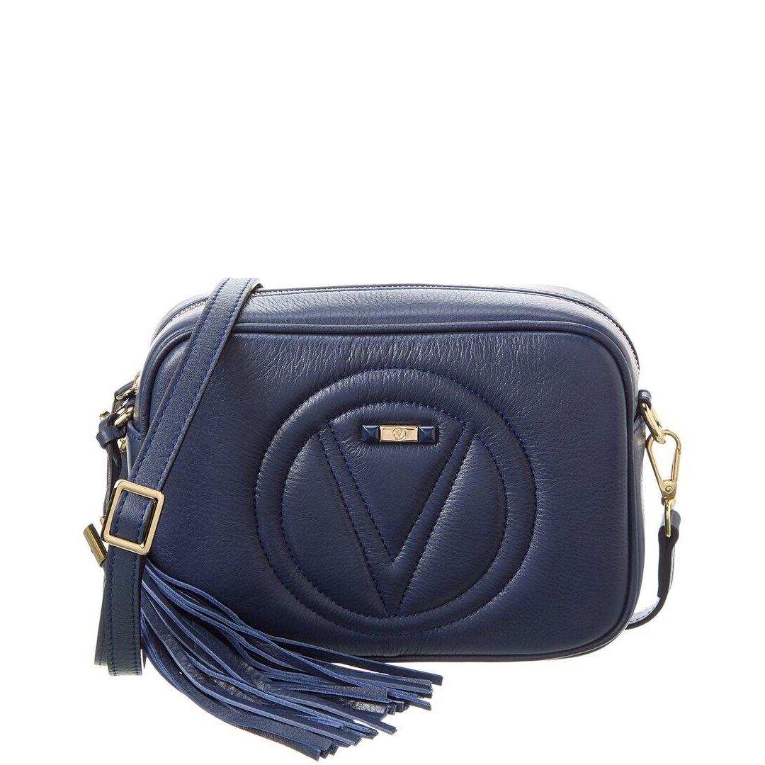 Valentino By Mario Valentino Mia Signature Leather Crossbody Women`s Blue