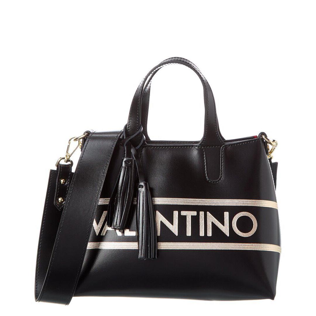 Valentino By Mario Valentino Rosette Lavoro Leather Tote Women`s Black