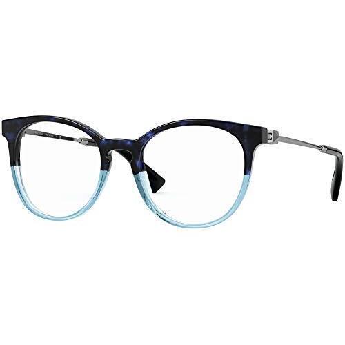 Valentino Eyeglasses VA 3046 - 5146 Havana Blue Demo Lens 52mm