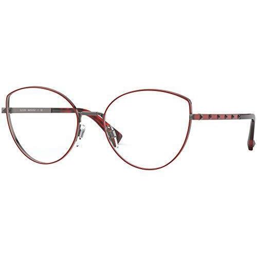 Valentino Eyeglasses VA 1018-3012 Gunmetal/red W/demo Lens 55mm