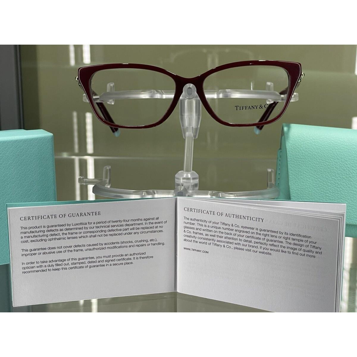 Tiffany Co. TF2229 Solid Burgundy Women`s Eyeglasses