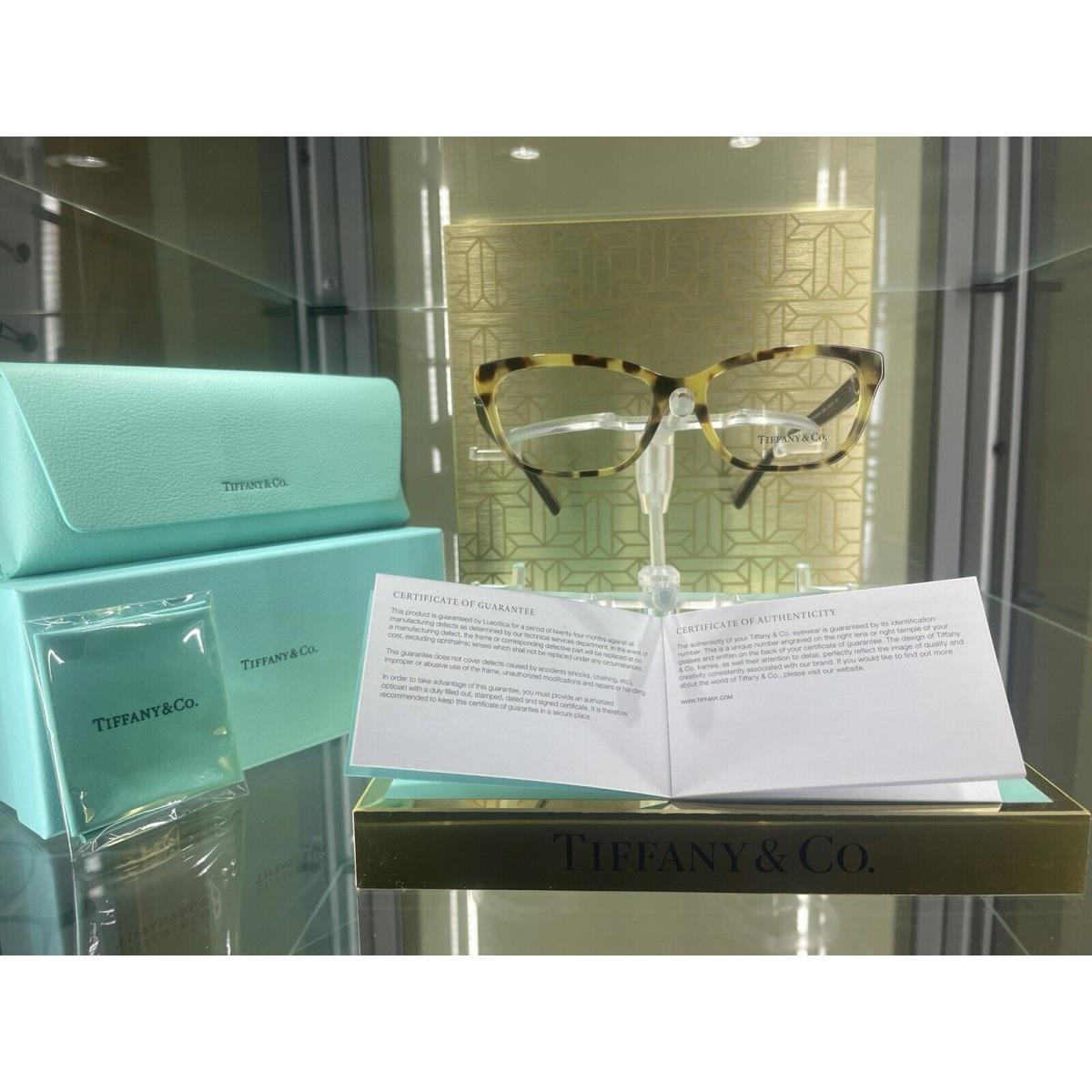 New-tiffany Tiffany & Co TF2233B Co TF2233B Havana Yellow Eyeglasses Frames 54mm 16mm 140mm - 8064