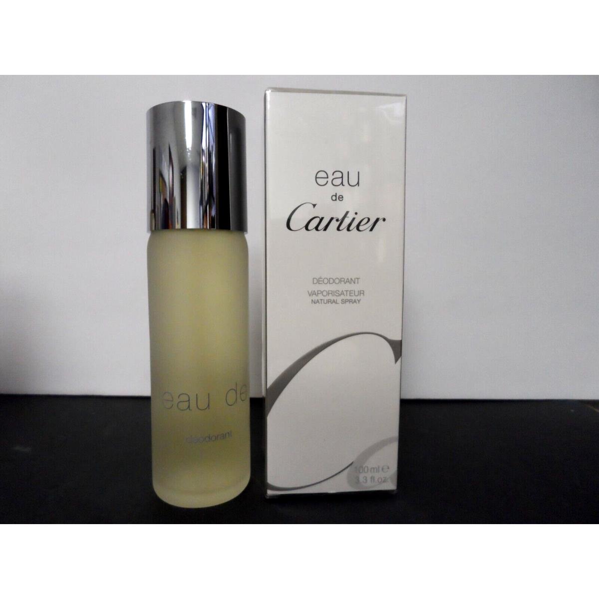 Eau de Cartier Deodorant Spray 3.3 oz / 100 ml Glass Bottle