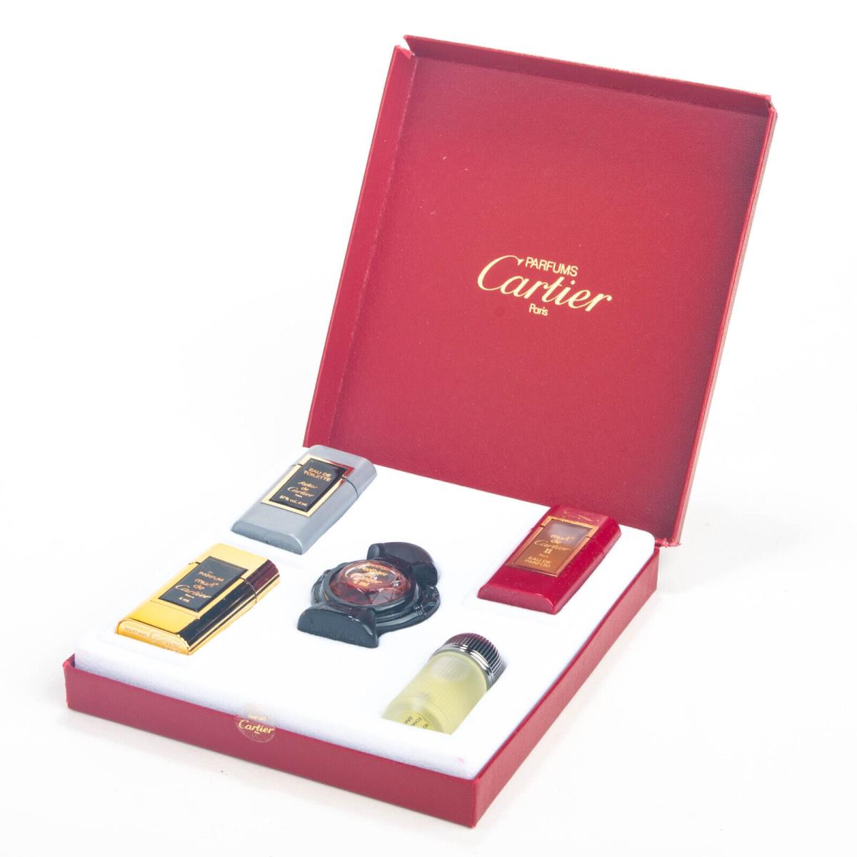 Cartier Mini Miniature Sample Set Must Panthere Santos Pasha II 2 Parfum Perfume