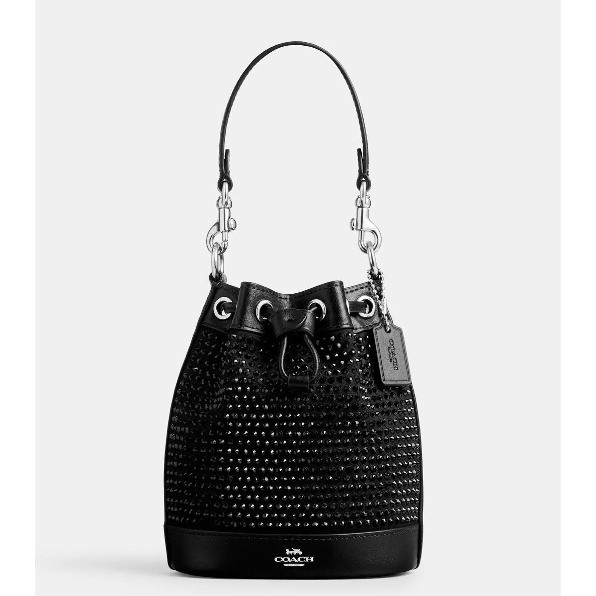 Coach Mini Bucket Bag In Signature Canvas CR145/CW301/CX213 CX213 Silver/Black