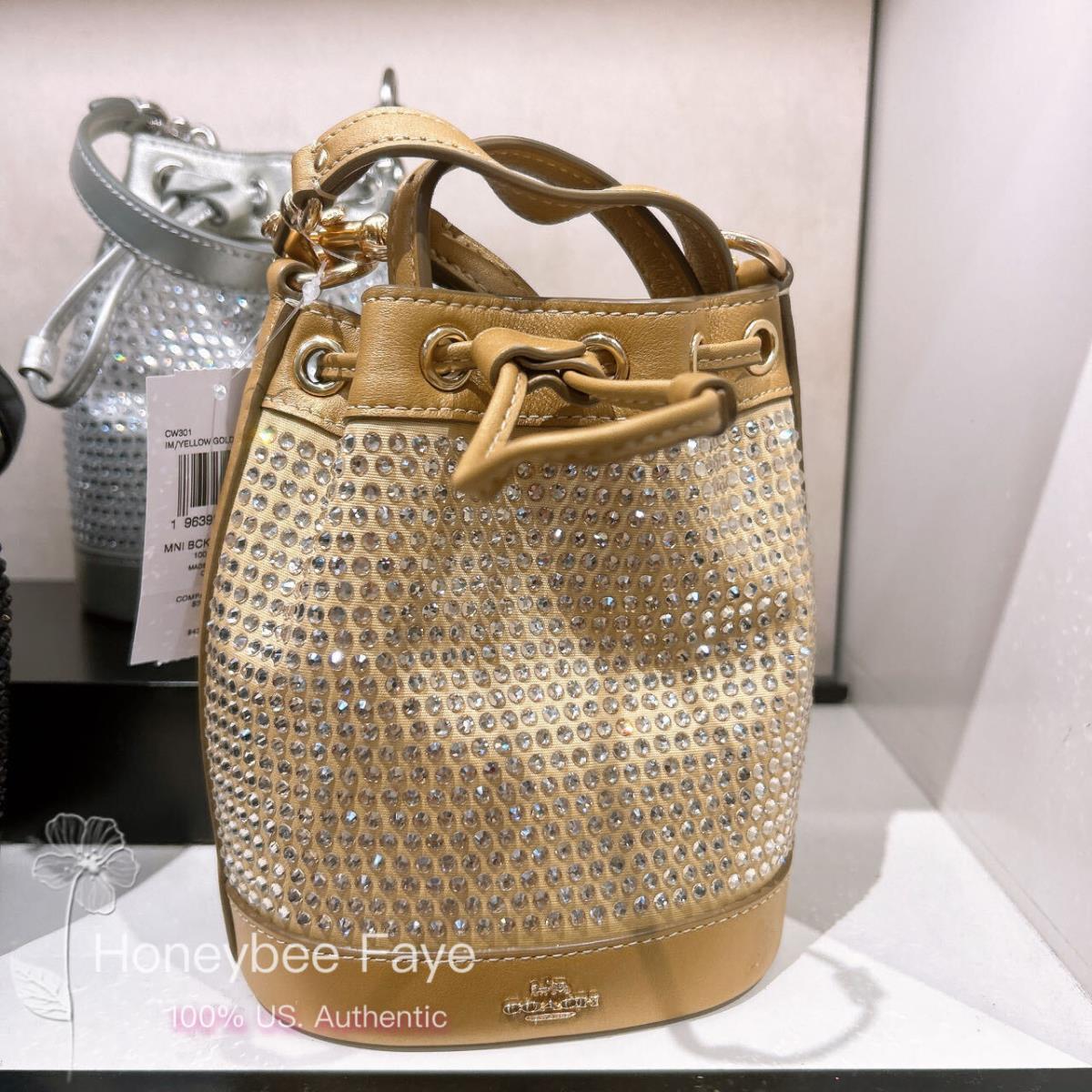 Coach Mini Bucket Bag In Signature Canvas CR145/CW301/CX213 CW301 Gold/Yellow Gold