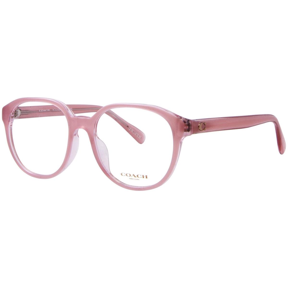 Coach HC6209F 5743 Eyeglasses Women`s Milky Pink/transparent Pink Full Rim 54mm