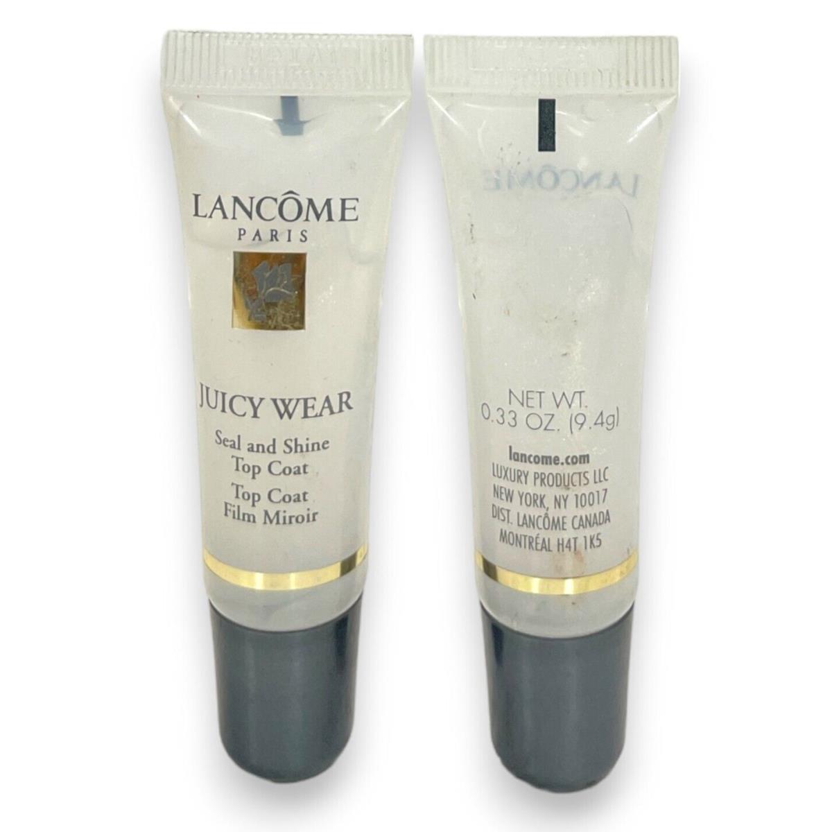 Lancome Juicy Wear Top Coat Film Miroir 0.33oz/9.4g Lot Of 2 As Seen In Pics