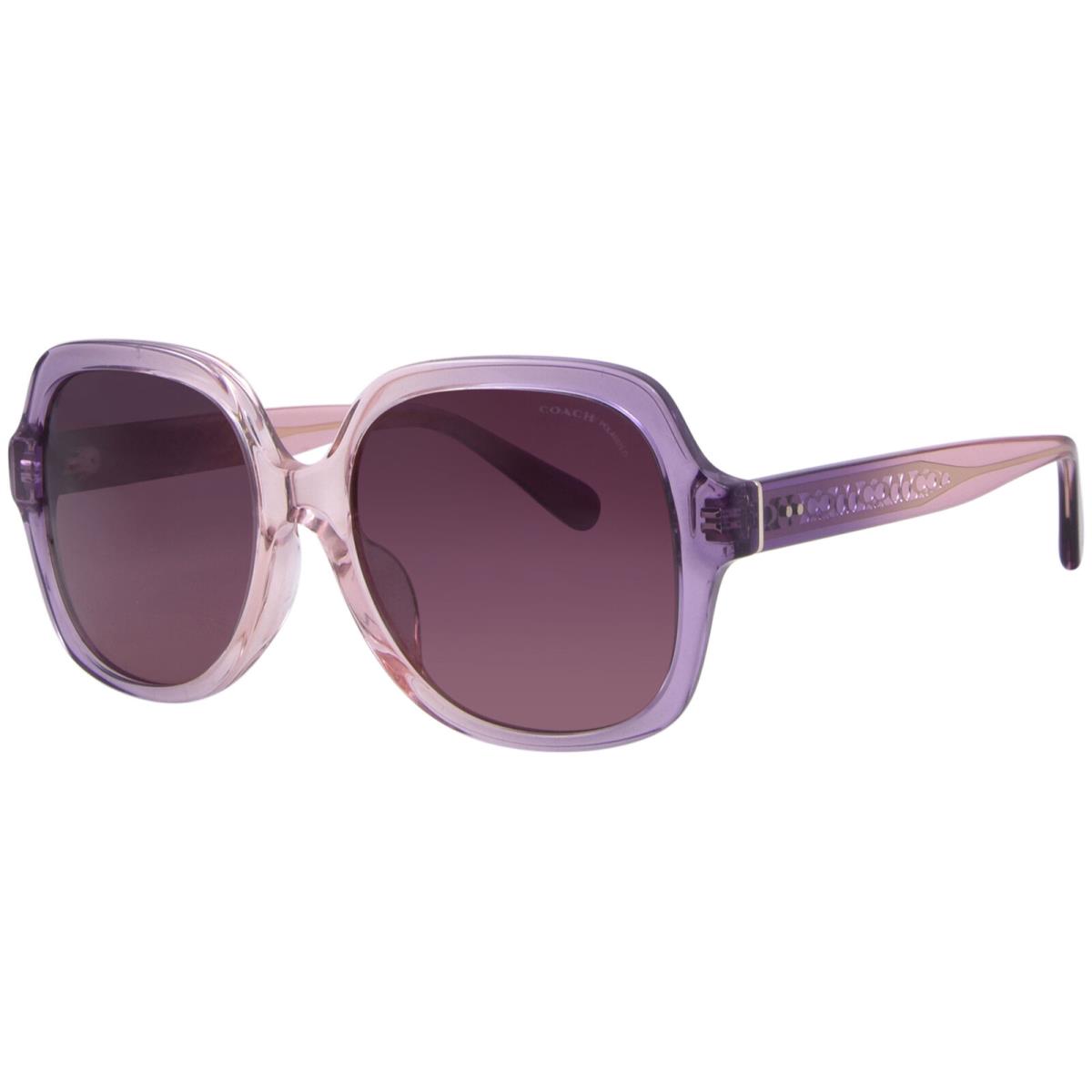 Coach CR614 HC8395U 5813F4 Sunglasses Women`s Amethyst/polarized Burgundy 54mm