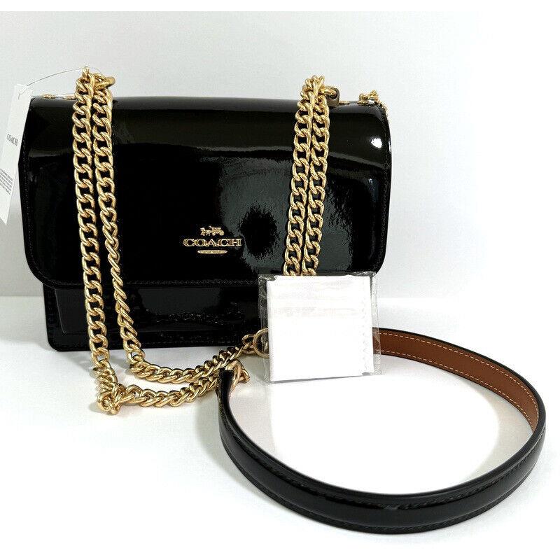 Coach Klare Mini Patent Leather Crossbody Black