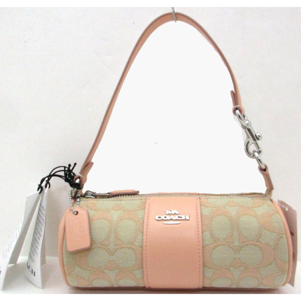 Coach Nolita Barrel Bag Signature Jacquard Top Handle Purse CU003 Fade Blush