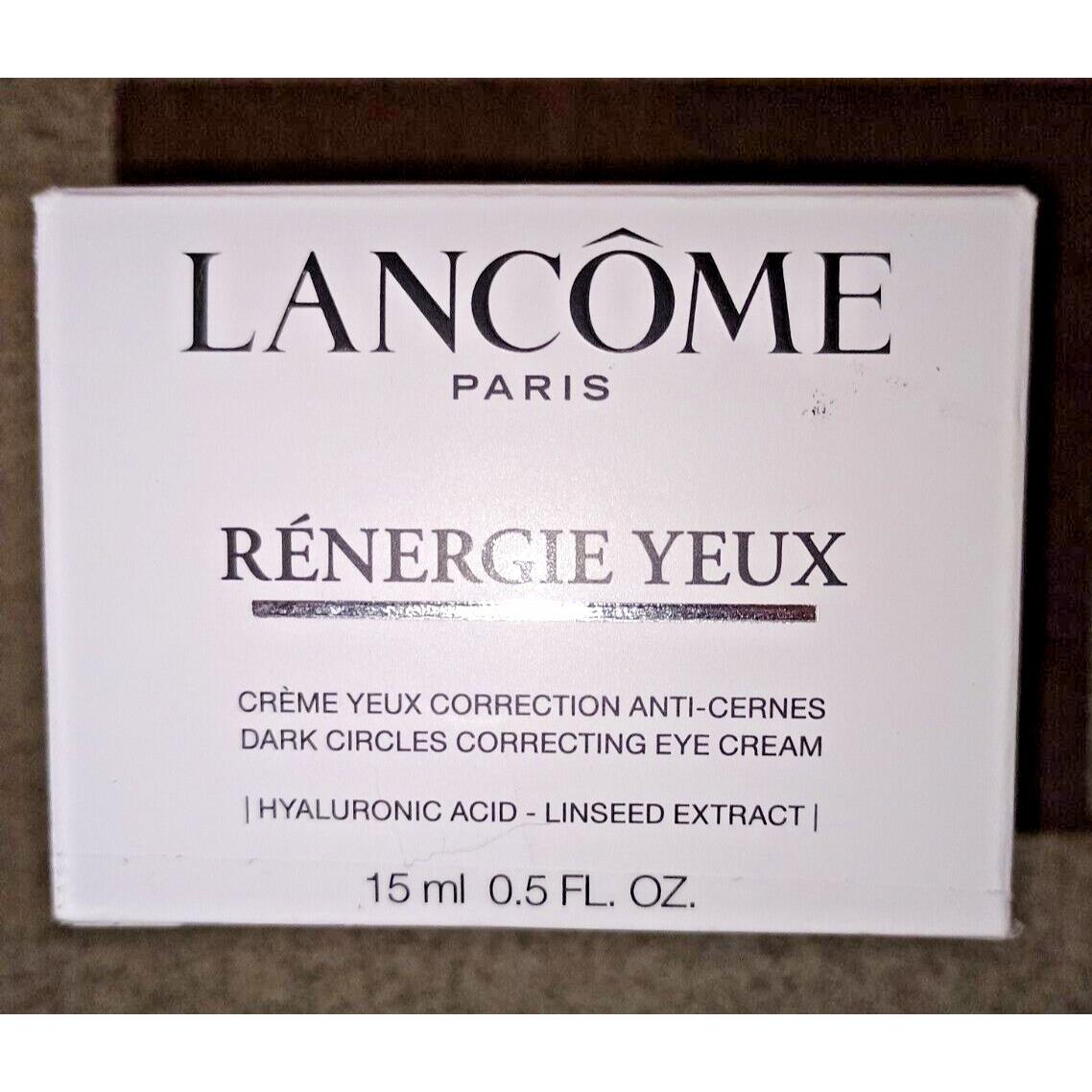 Lancome Renergie Yeux Dark Circle Correcting Eye Cream 0.5oz NO Plastic Wrap