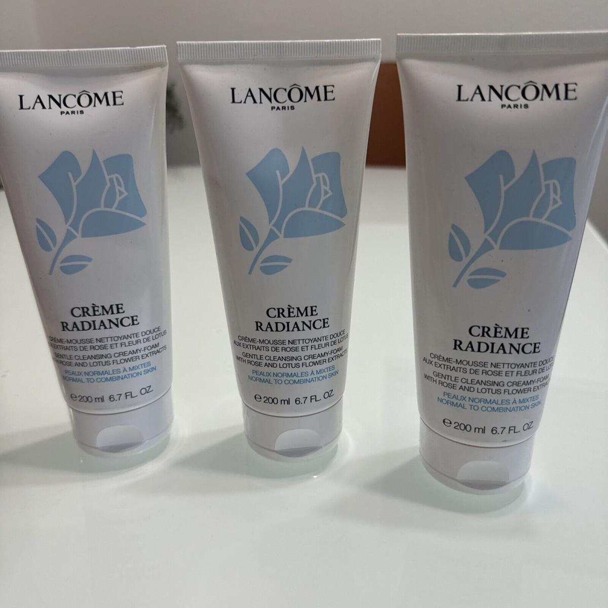 Lancome Creme Radiance Cleansing Creamy Foam 6.7 Oz. Rose Lotus Flower X3 S1