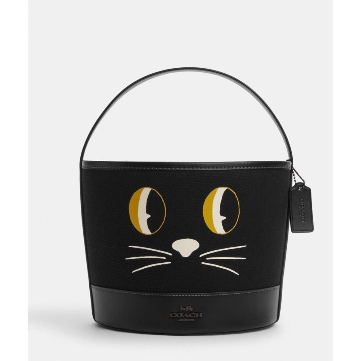 Coach Trick or Treat Bucket In Signature Canvas with Halloween Cat