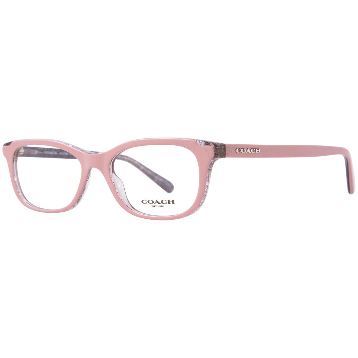 Coach HC6150 5585 Eyeglasses Women`s Pink Glitter Signature Logo Full Rim 51mm