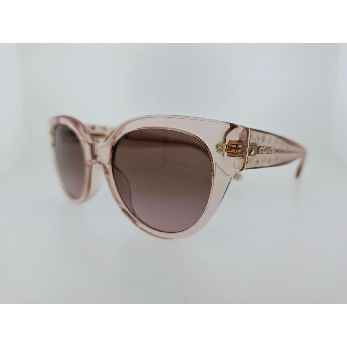 Coach HC8393U 566814 53MM CR612 Transparent Dusty Rose Frame W/ Brown Pink Gradi