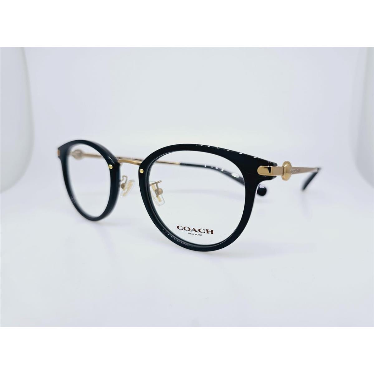 Coach HC5133D 5002 49MM Black Gold Frame W/ Clear Demo Lenses