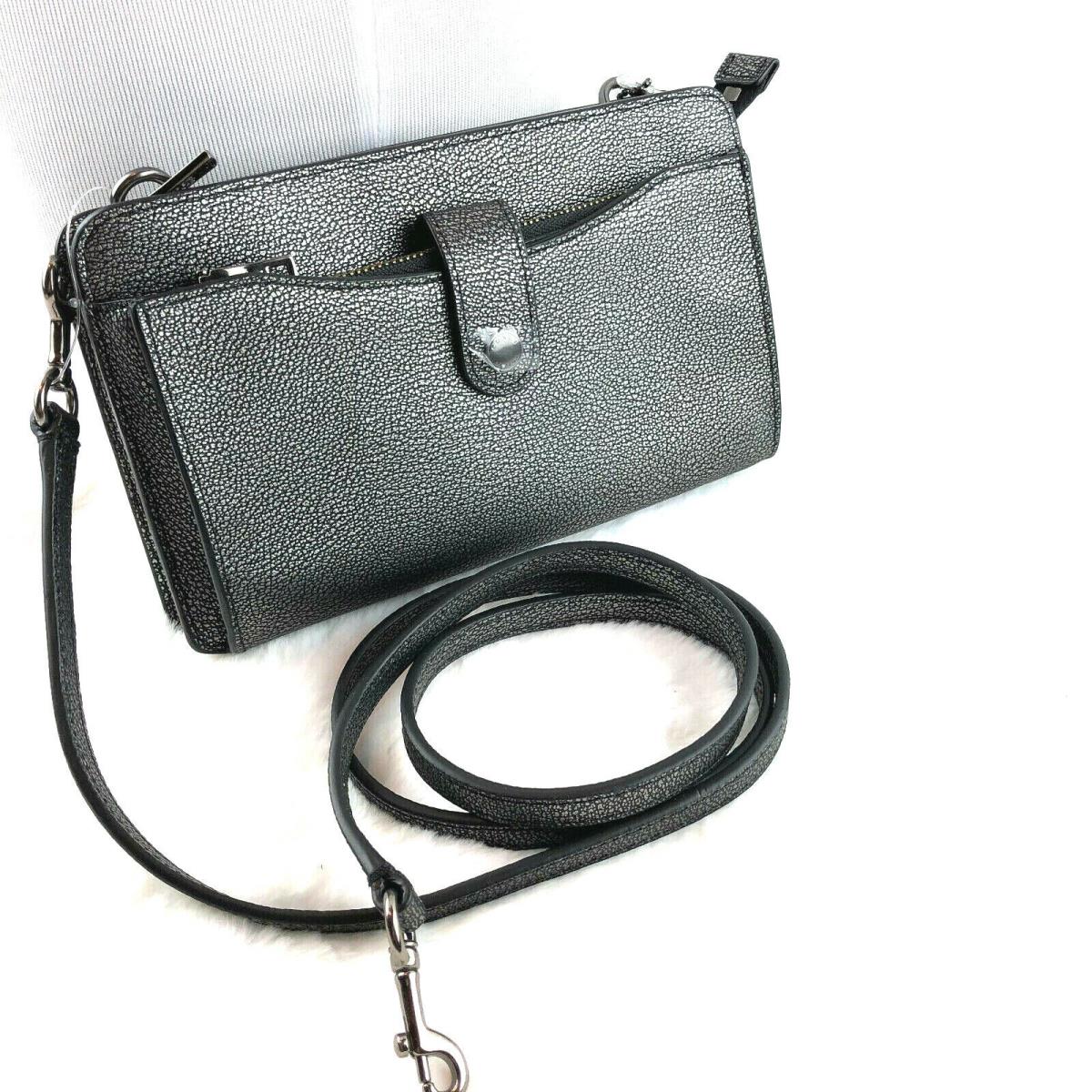 Coach Metallic Weekender Messenger Crossbody Gunmetal 64392 Retail