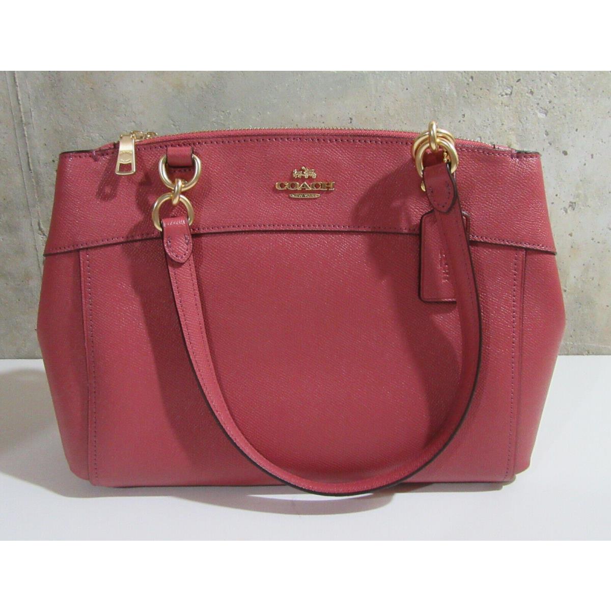 Coach F25397 Crossgrain Leather Brooke Carryall Purse Handbag Rouge