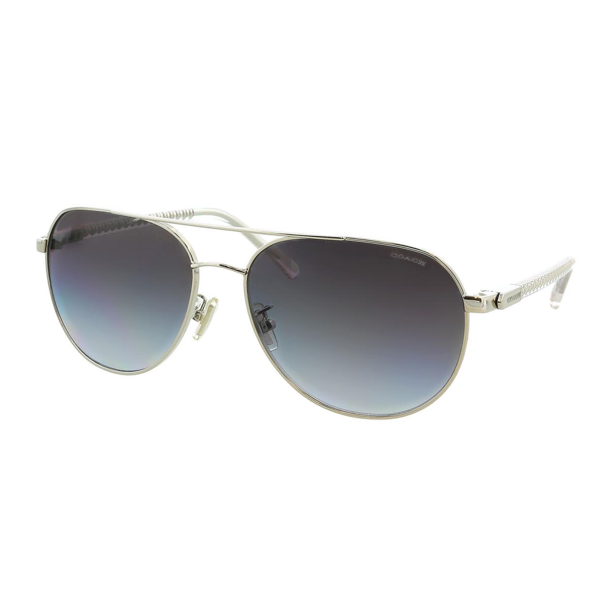 Coach 0HC7053 922611 Silver/crystal Aviator Sunglasses