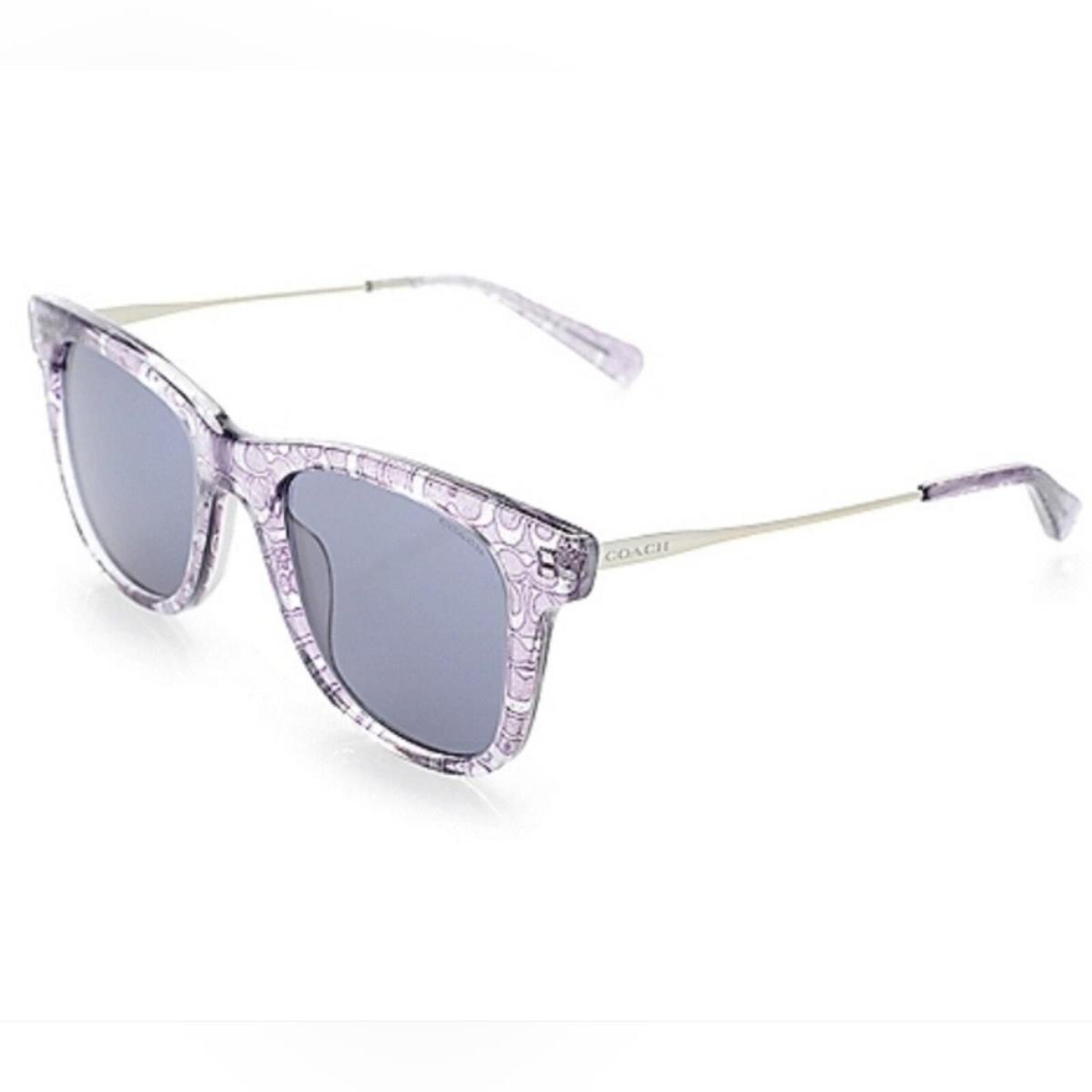 Coach Violet / Purple Glitter Sunglasses 50MM Legacy Stripe Square Signature C