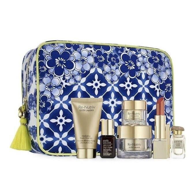 Estee Lauder Re-nutriv Ultimate Diamond Skincare + Aerin Edp 7 Pcs Gift Set