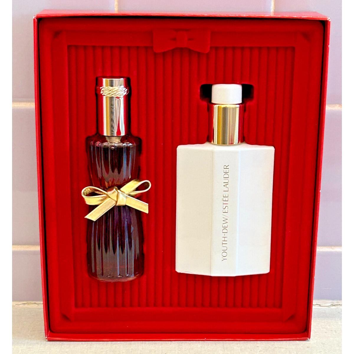 Estee Lauder Youth-dew Indulgent Duo Gift Set Parfum Spray 2.25 oz Lotion 3.1 oz