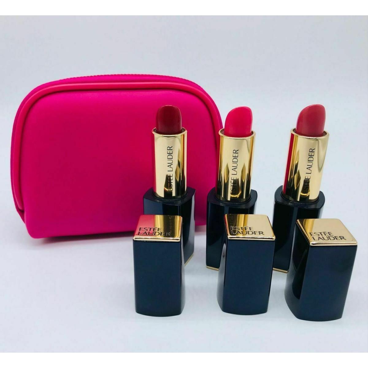 Estee Lauder Pure Color Envy Lipstick Trio Set with Case - 340/280/260