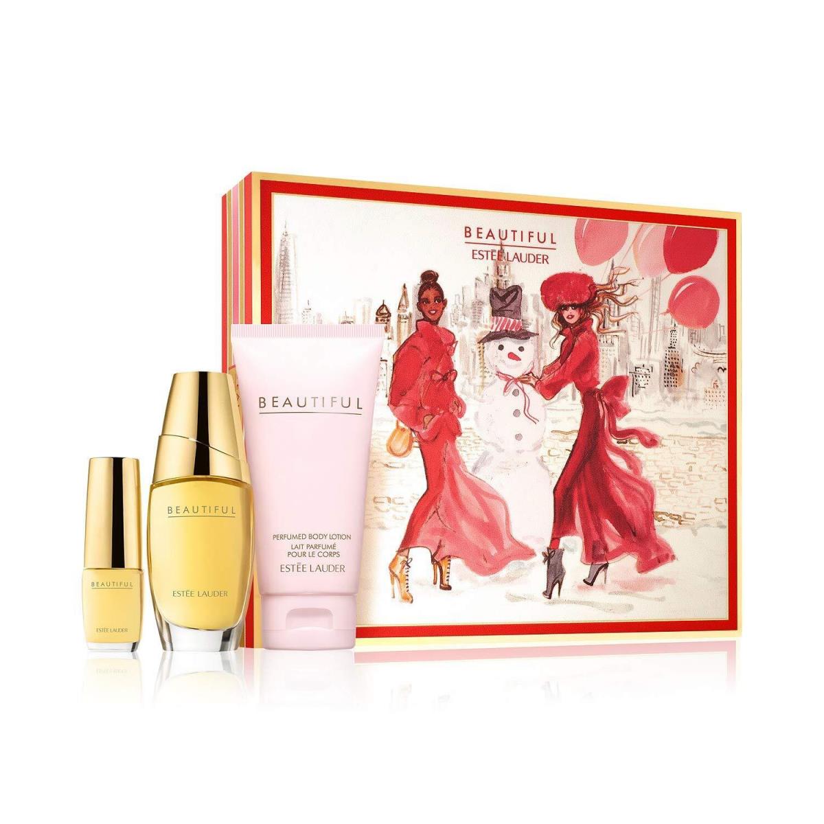 Beautiful Estee Lauder Women 3pc Set 2.5 oz Edp + 3.4 Lotion + .2 oz Travel