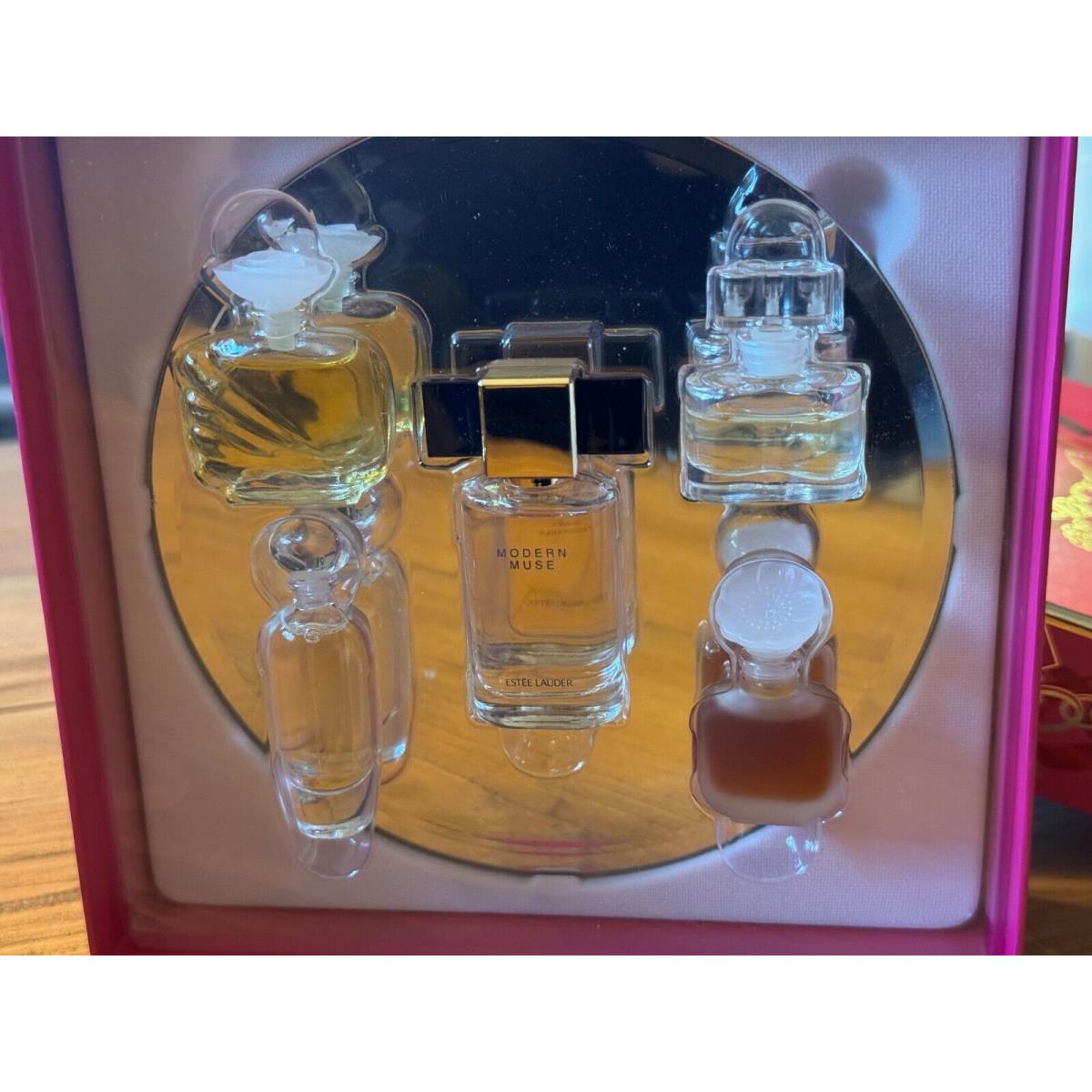 Estee Lauder Small Wonders Perfume Set with Mirrored Base - 5 Pieces