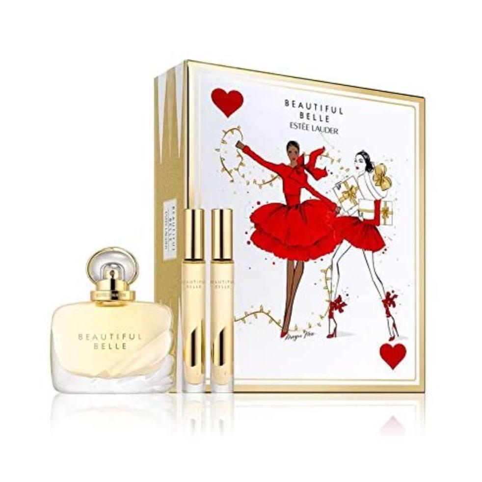 Beautiful Belle Estee Lauder Women 3pc Set 1.7 oz Edp .2 oz Travel Spray 2