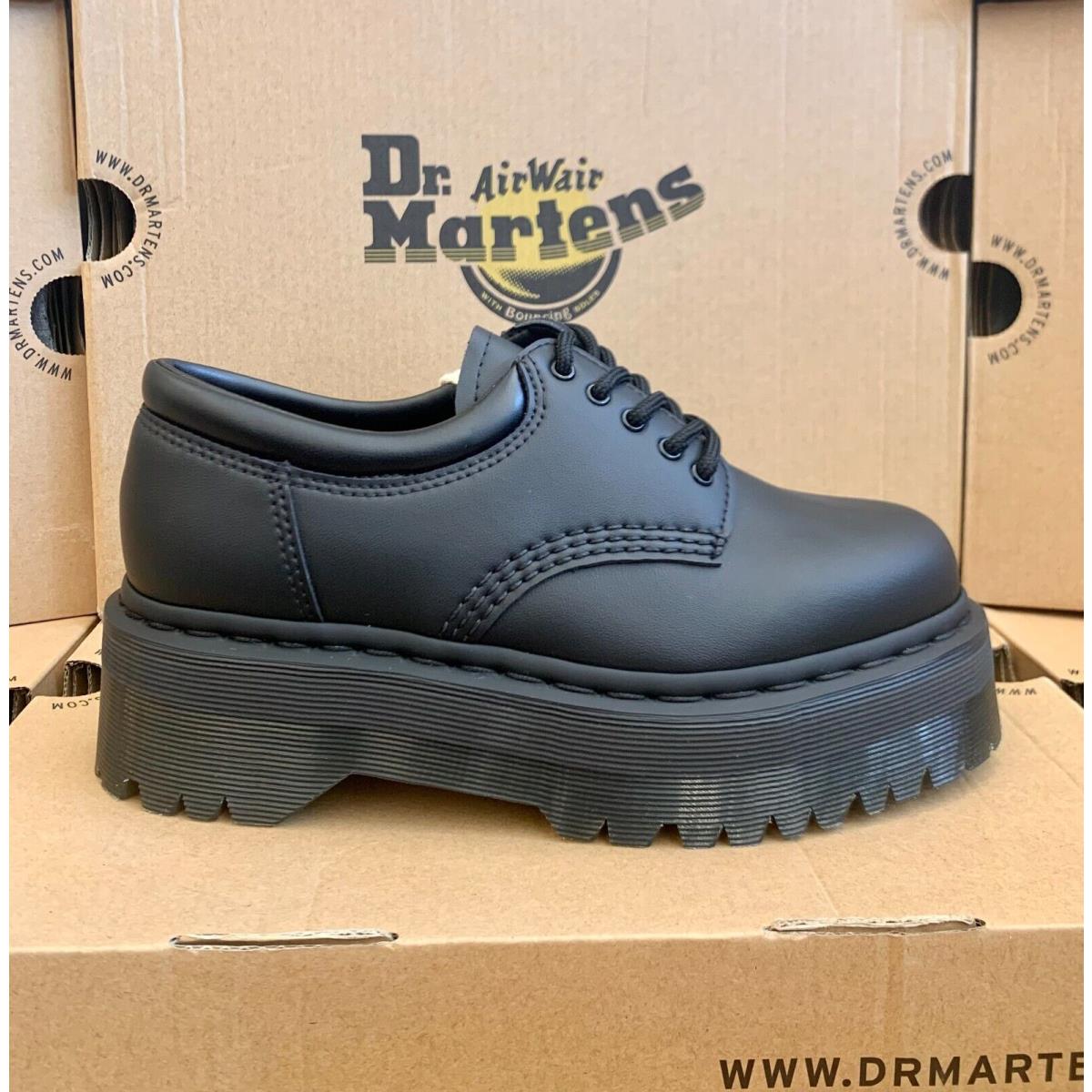 Dr Martens Women`s v8053 Vegan Black Leather Felix Platform Casual Shoes