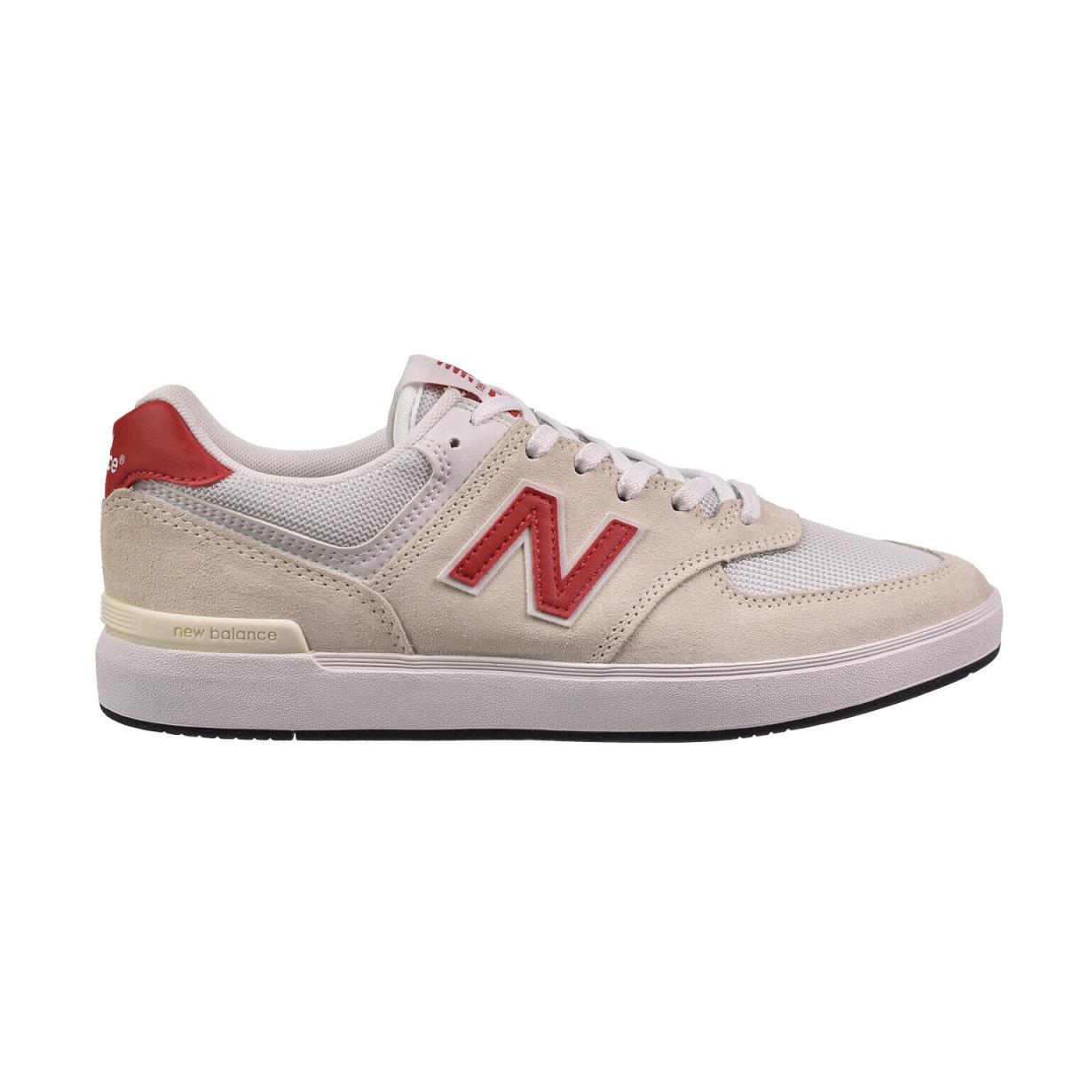 New Balance 574 Men`s Shoes White-red AM574-OHH