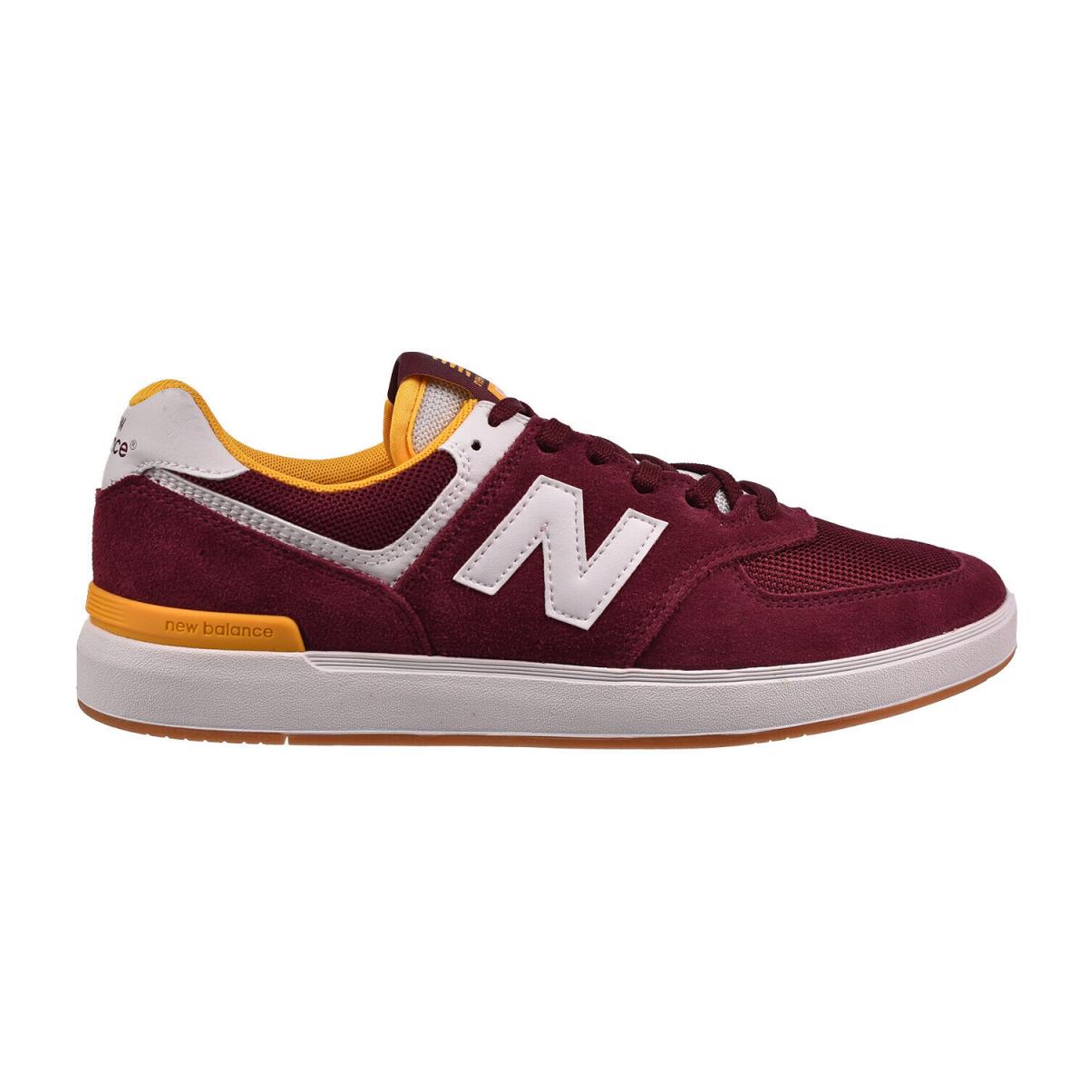 New Balance 574 `all Coasts Men`s Shoes Burgundy-white-yellow AM574-TTR