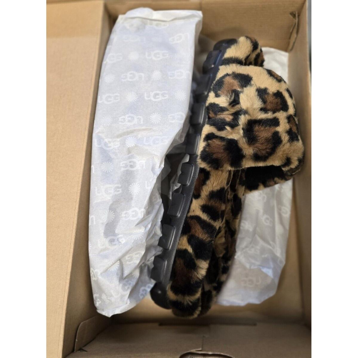 Ugg 11 Cozetta Leopard Plush Wool Blend Slipon Platform Slipper Shoes In-outdoor