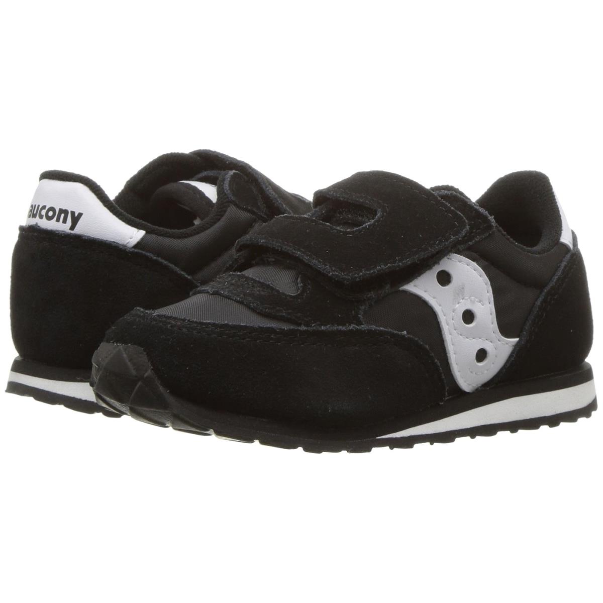 Boy`s Shoes Saucony Kids Baby Jazz H L Toddler/little Kid - Black/White